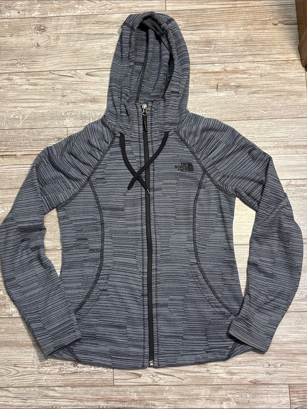 The North Face Heathered Gray Full-Zip Hooded sweatshirt